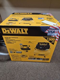 NEW Dewalt 6 Gallon Air Compressor and Nailer Kit DXCM2002-1KIT
