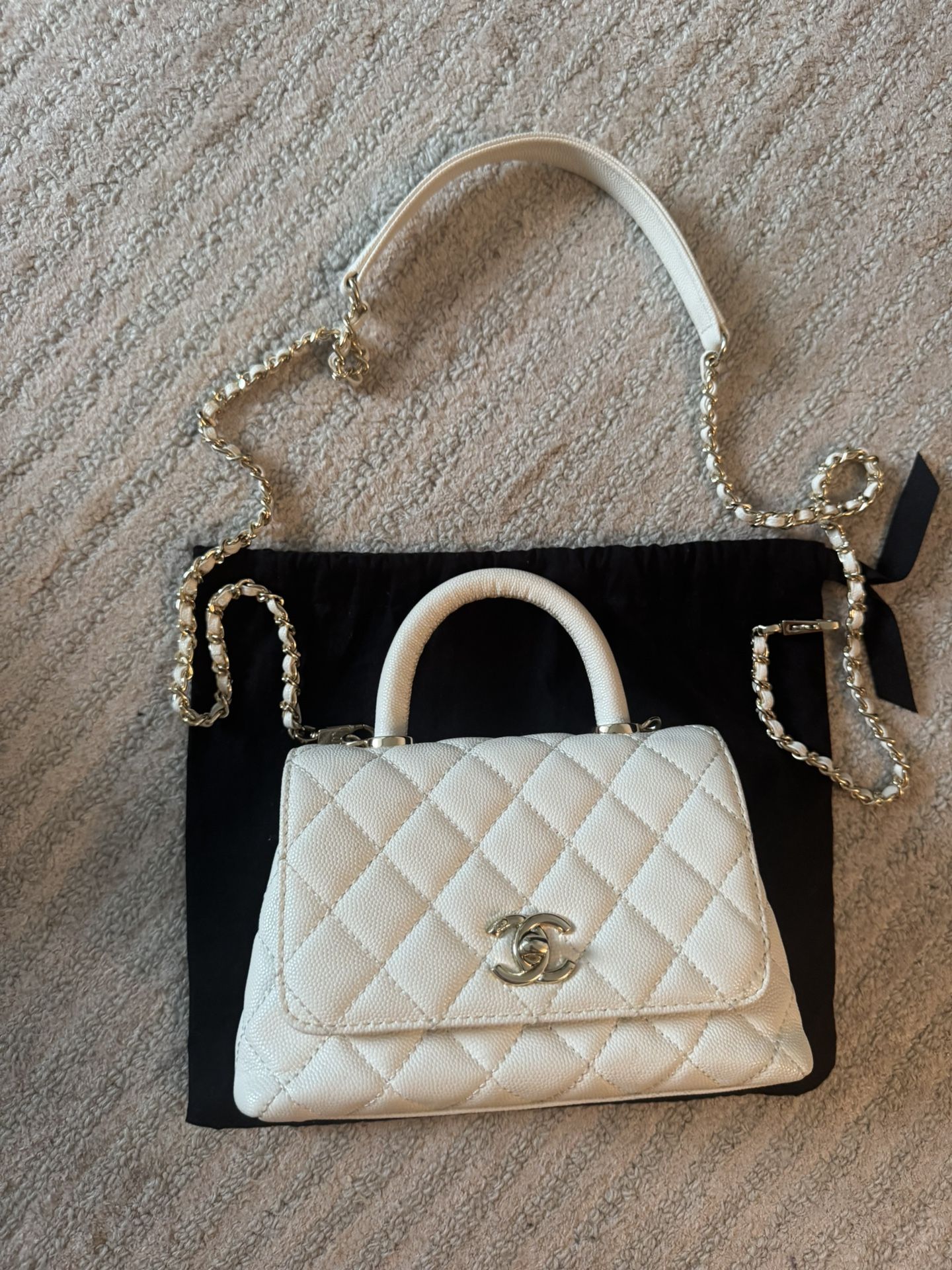Designer Crossbody Bag White Small