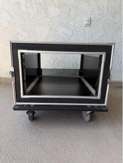 6U Shock mount Rack Road Case Casters ATA Flight Foam