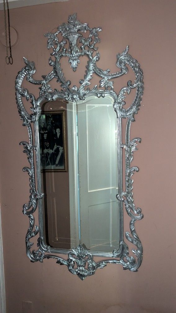6'x34" Antique Beveled Mirror