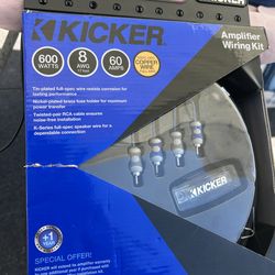 Kicker 46CK8 K-Series Complete 8-AWG Amplifier Connection Kit W/ 2-Channel RCA Interconnects