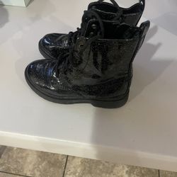 Shiny Glitter Black Boots 