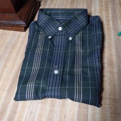 Men's Shirt..(green With Stripes)Xl