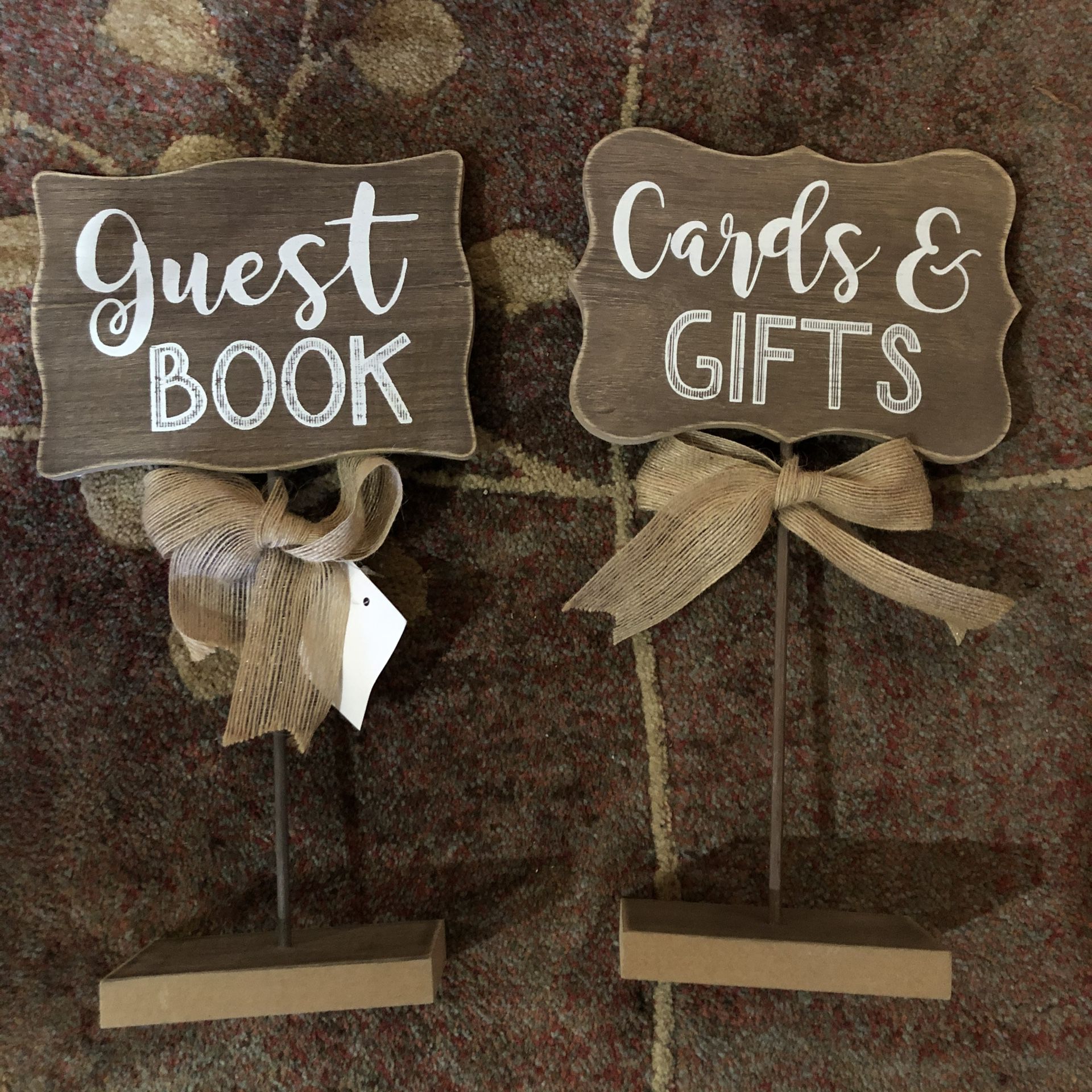 Guest Book AND Cards & Gifts Wooden Signs