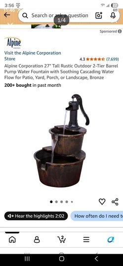 2-Tier Barrel Pump Water Fountain