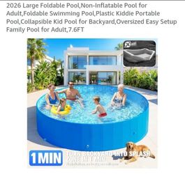 NEW XL LARGE FOLDABLE POOL FOR ADULTS &KIDS