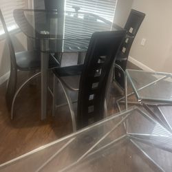 dining table w/chairs and coffee table set