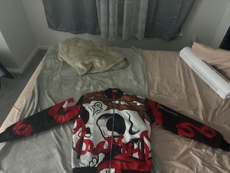 Glo Gang Glory Boyz Skull Crown of Thorns Bomber