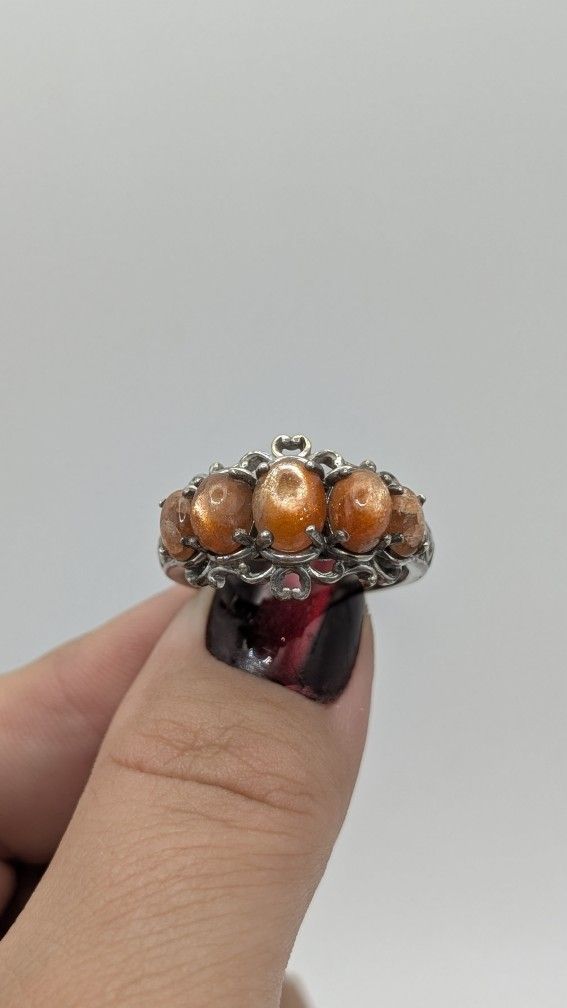 DJOY Sunstone Sterling Silver .925 Ring Size 10