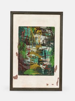 Vintage Mid-Century Modern Abstract Painting by Saul Steinlauf, c.1960's - Delivery Available