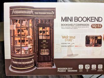 Mini bookend  bookshelf companion magic wand store