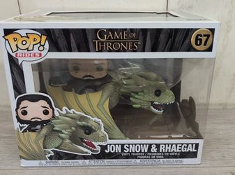 Funko Pop! Rides: Game of Thrones - Jon Snow w/Rhaegal #67 Little Box Damage New