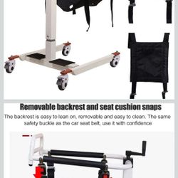 Patient Lift Transfer Chair for Home Elderly Lift Assist Devices Portable Car Lift & Shower Wheelchair