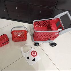 $25 Baby Toddler Toys Target Shopping Cart Basket Bag (comes with two white bags)