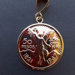 New 50 Pesos Centenario Gold Plated 