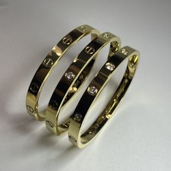 18K Gold Stainless Steel Dupe Bracelet 10 Stone 