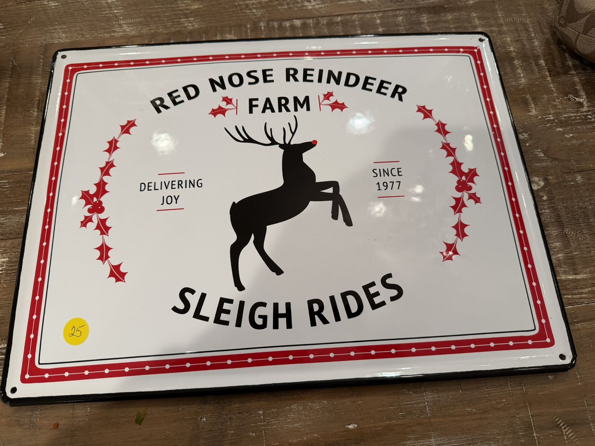 Porcelain Christmas Sign