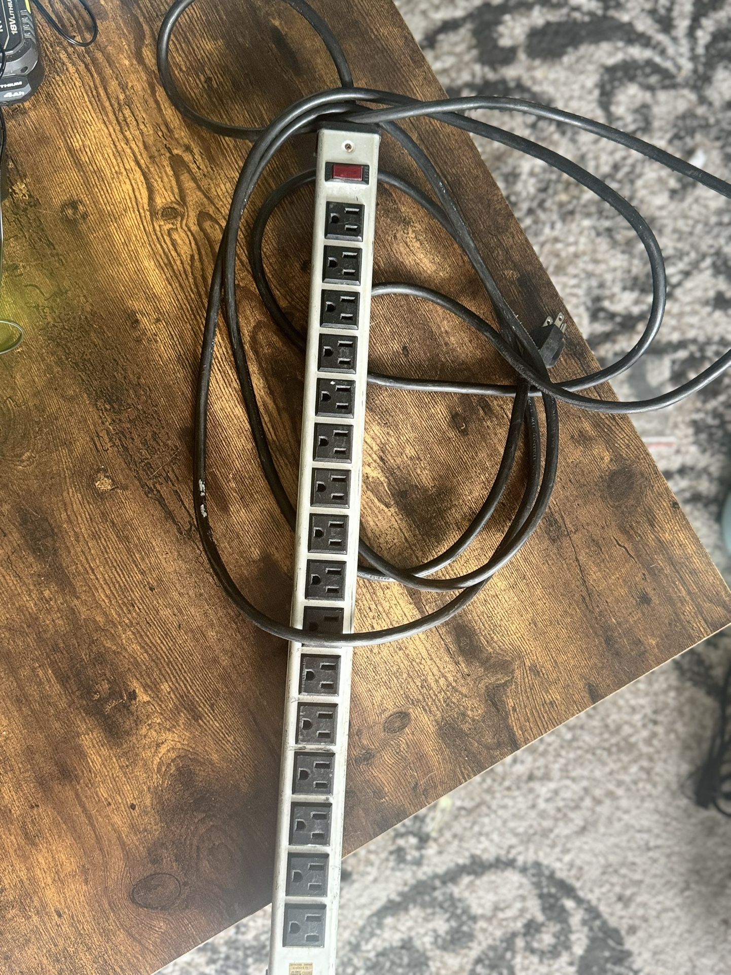 Power Strip 16 Outlet Large Metal Industrial