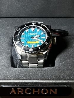 Archon Offshore PRO4 Teal Mens Watch- retails for $999