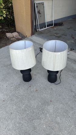 2 2 lamps black Tera cotta