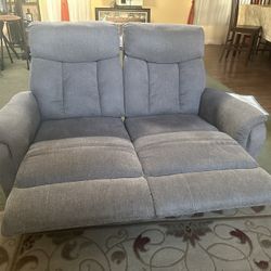 Gray Recliner Loveseat