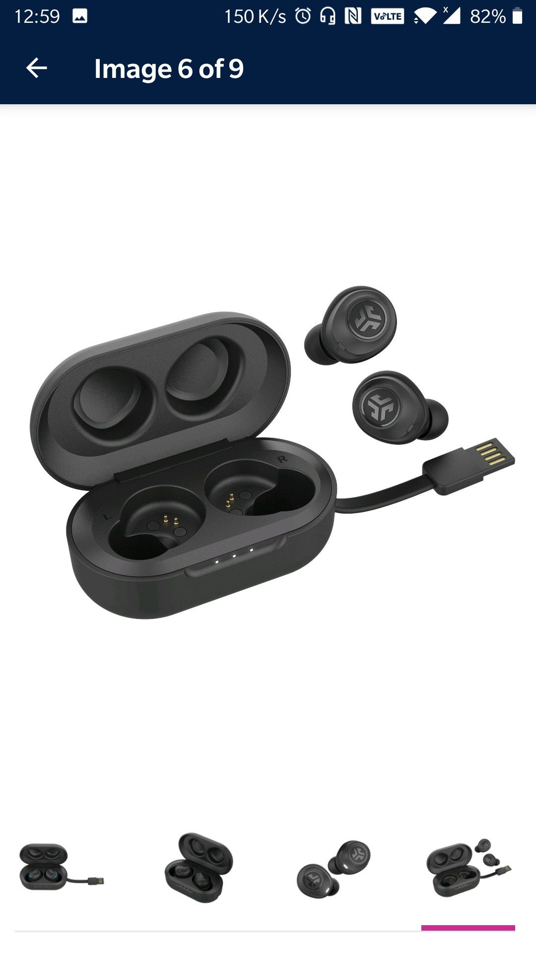 JBuds Air True Wireless Earbud Headphones - Black