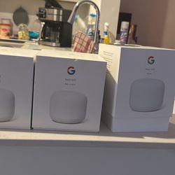 Nest Wi-Fi router and 2 add-on points