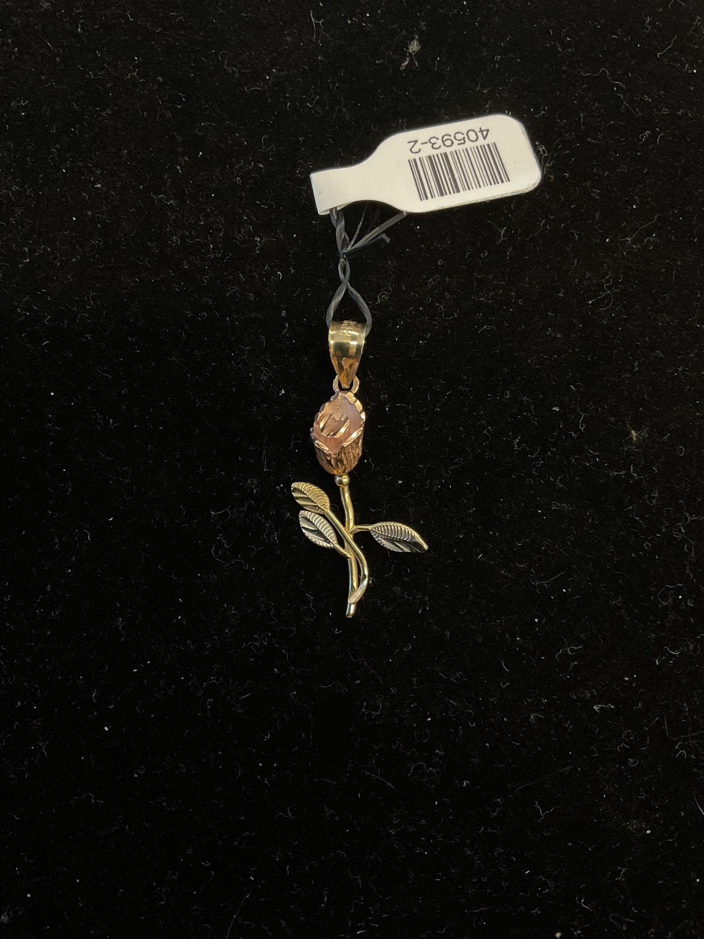 14k Tricolor Rose Pendant 40593-2