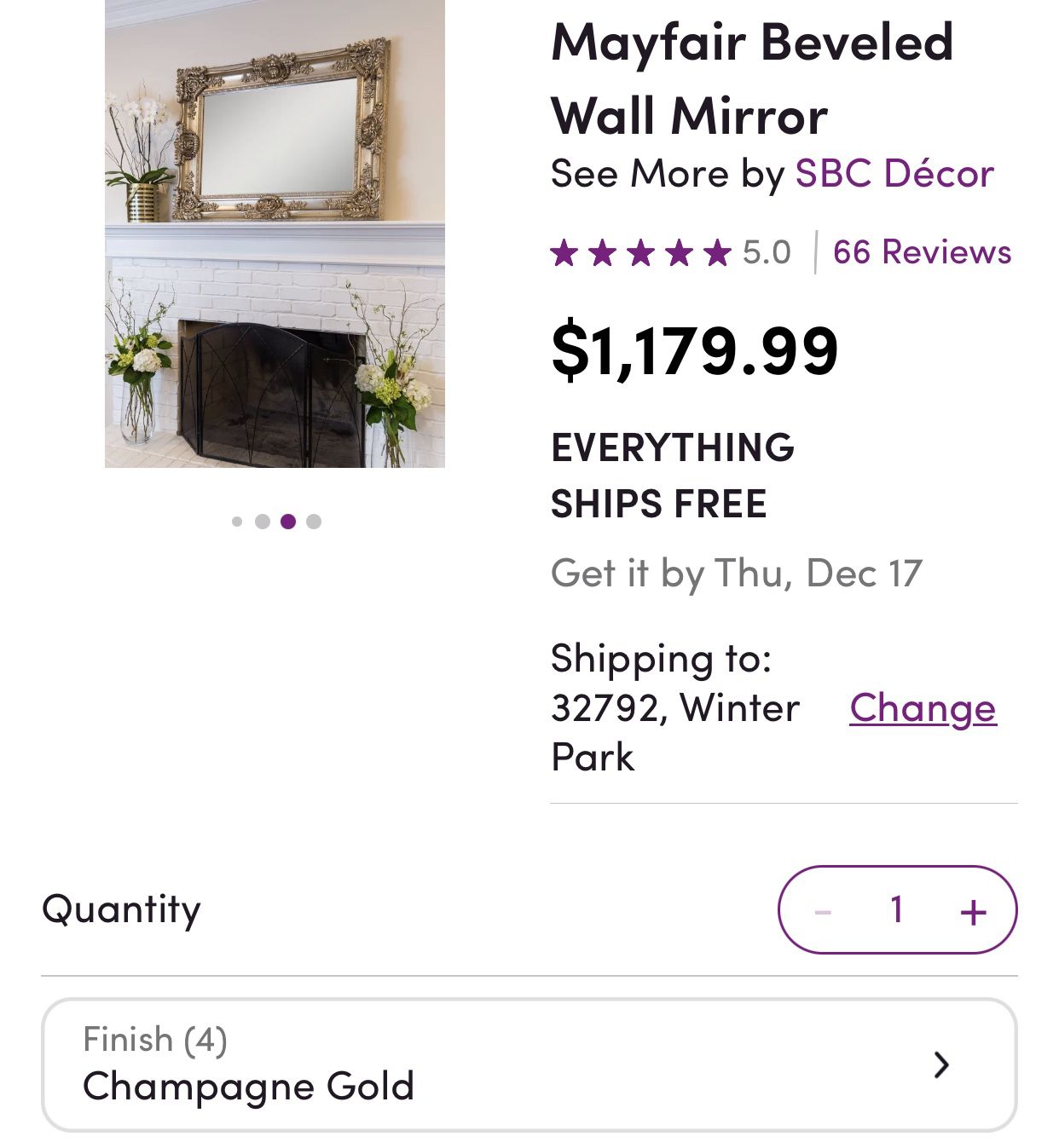 Mayfair Beleved Wall Mirror