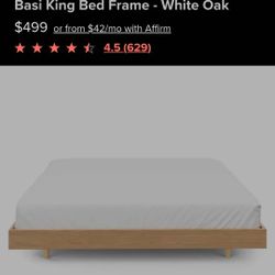 Basi Queen Bed Oak Frame