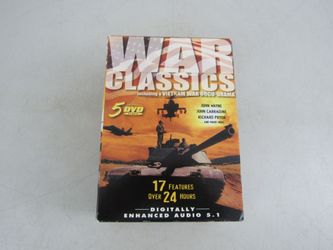 War Classics (DVD, 2004, 5-Disc Set) John Wayne,John Carradine-New