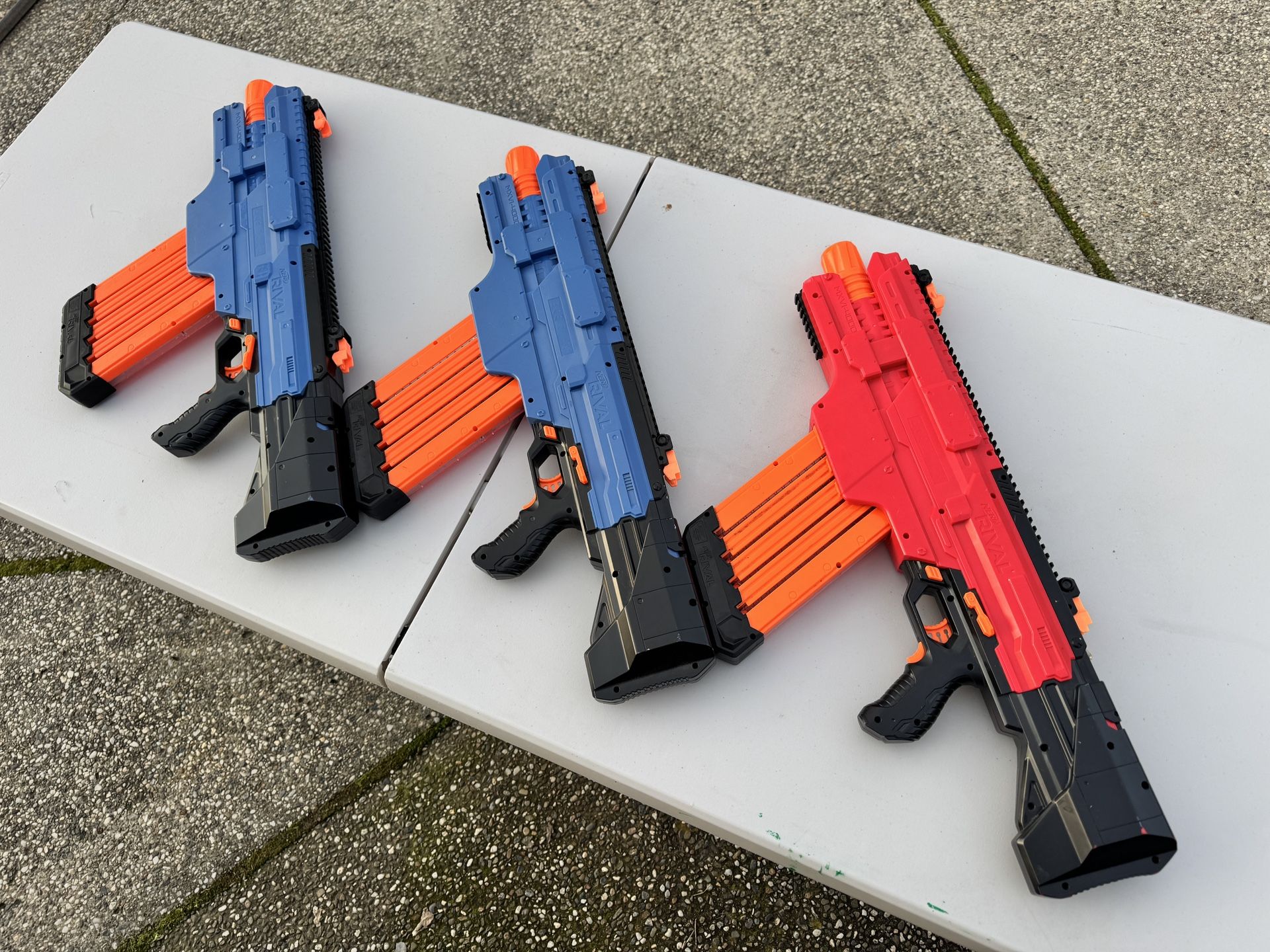 3 NERF Blasters Rival Khaos MXVI-4000 Automatic - All work, selling together