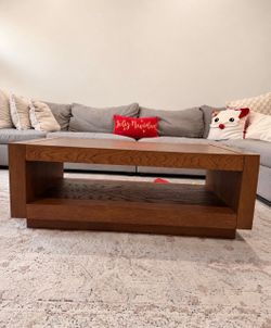 Wood coffee table