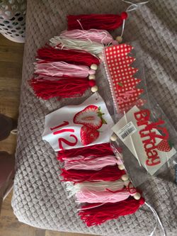 Half birthday strawberry theme