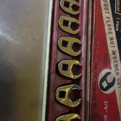 Snap-On Set Of 7 Crowfoot Flare Nut Wrench Set 3/8 To 3/4 