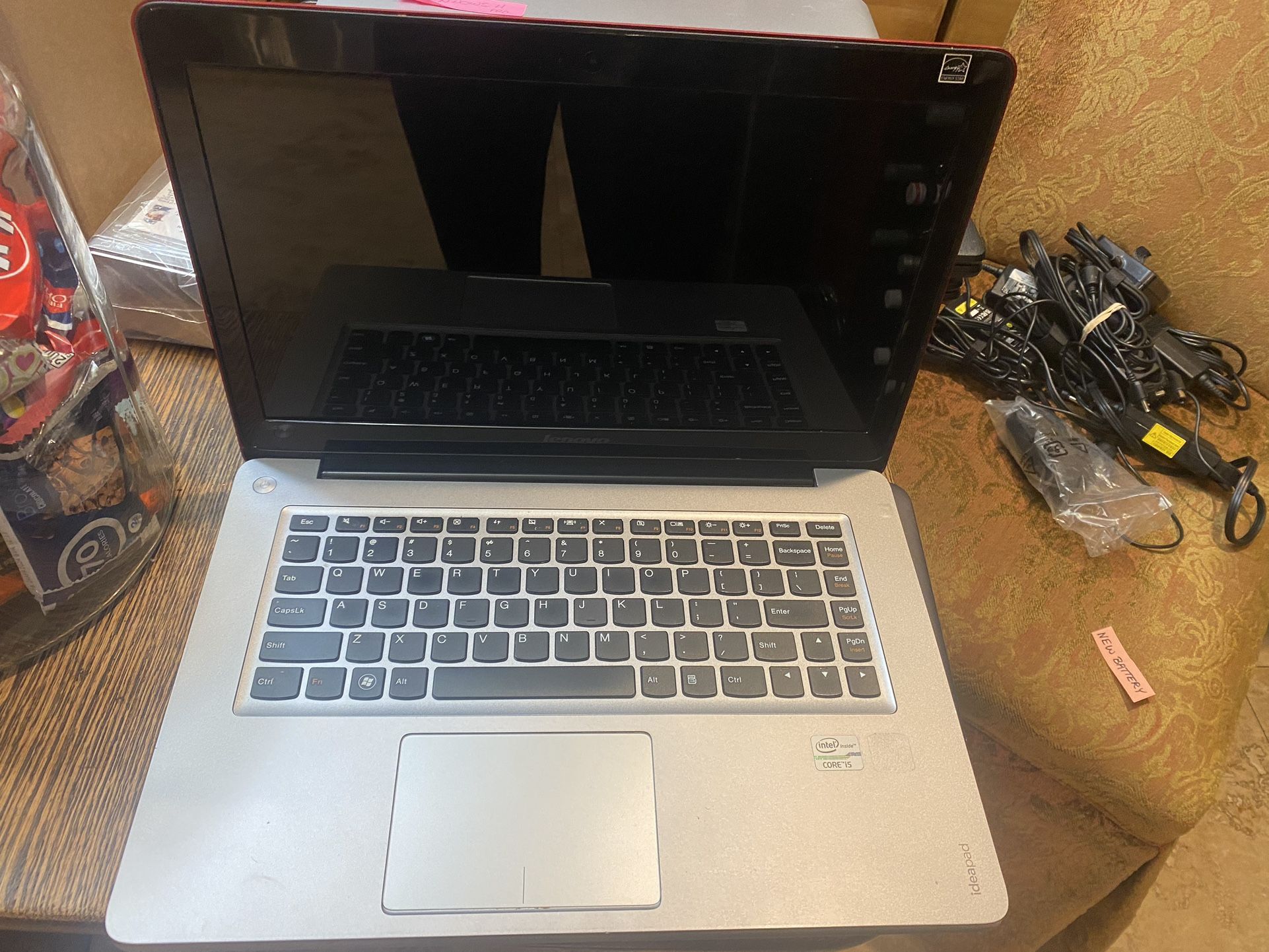 Lenovo Red Laptop