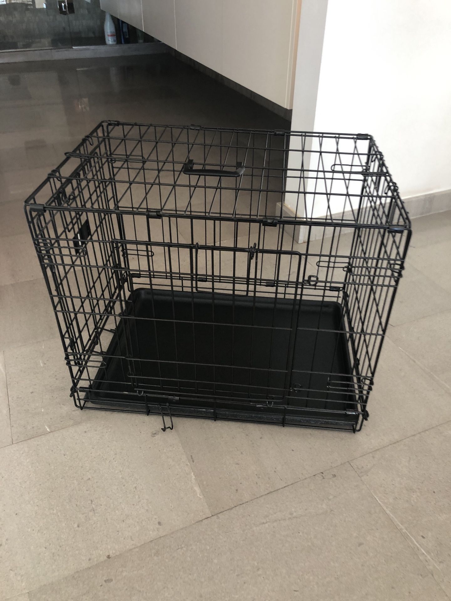 Dog Folding Crate 24” Double Door