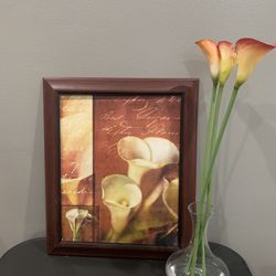Calla Lily Frame and Vase