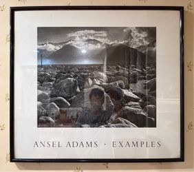 Ansel Adams Examples Mount Williamson Sierra Nevada 1984 Print Vintage Framed Lithograph Art Photo
