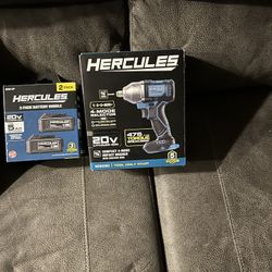Brand New Hercules 3/8 Impact With Batteries And Duel Charger 