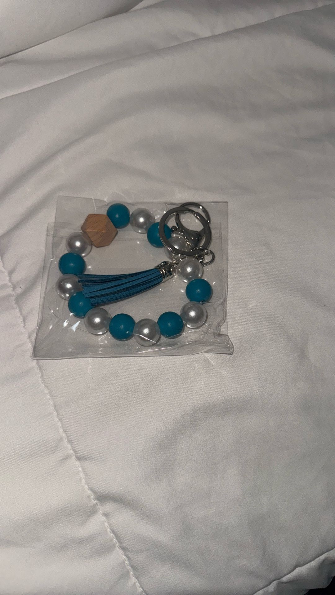 Hand made Blue Keychain