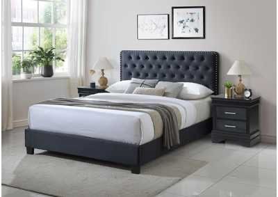 Black Queen Tufted Bed