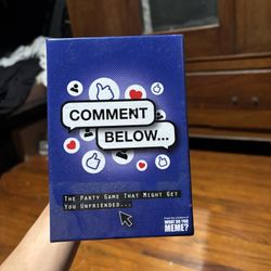 Comment below card game