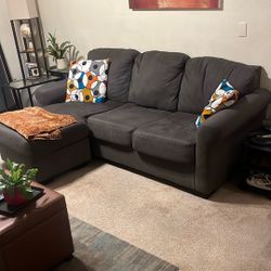 Gray Mini Chaise Sofa
