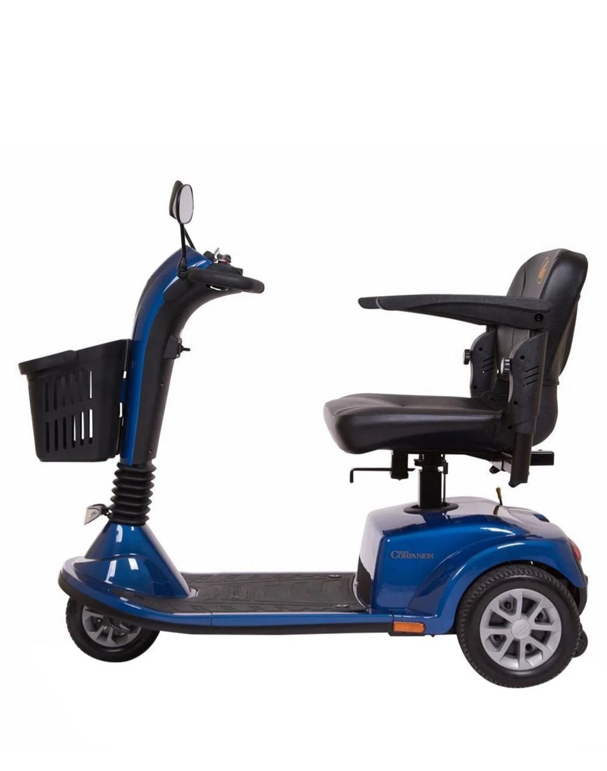 Golden Technologies Companion Full-Size Mobility Scooter LIKE NEW Headlights Brake lights Basket Storage Rack Rechargeable Blue Instruction Manual