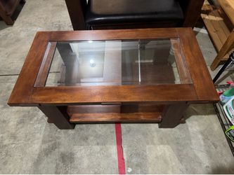 3 piece matching glass table set night stands and coffee table