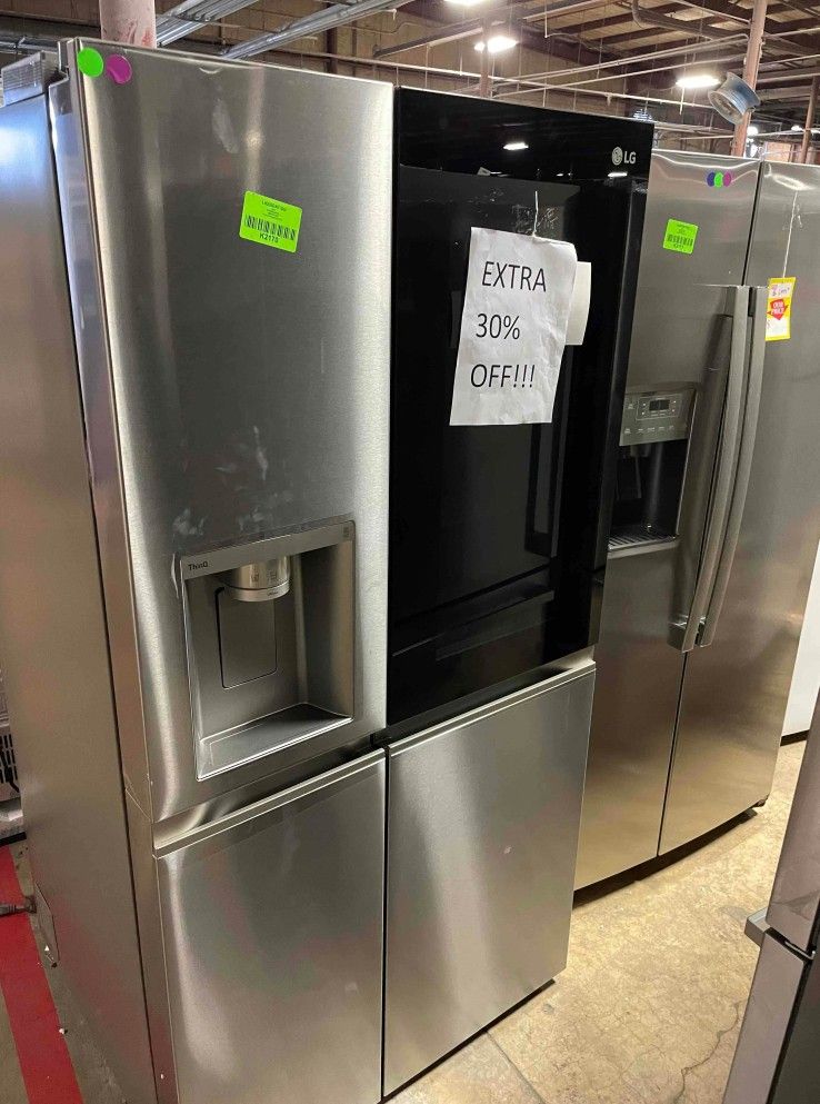 LG LRSOSS InstaView 27.1-cu ft Side-by-Side Refrigerator
