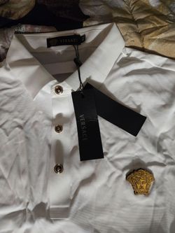Versace White Polo Shirt