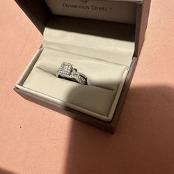 Engagement Ring And Band Sz 6.5