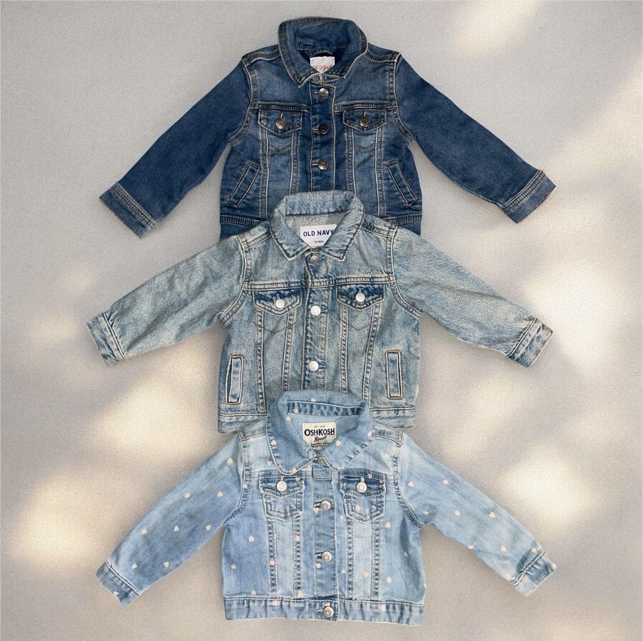 Baby girl jean jackets 18months used once